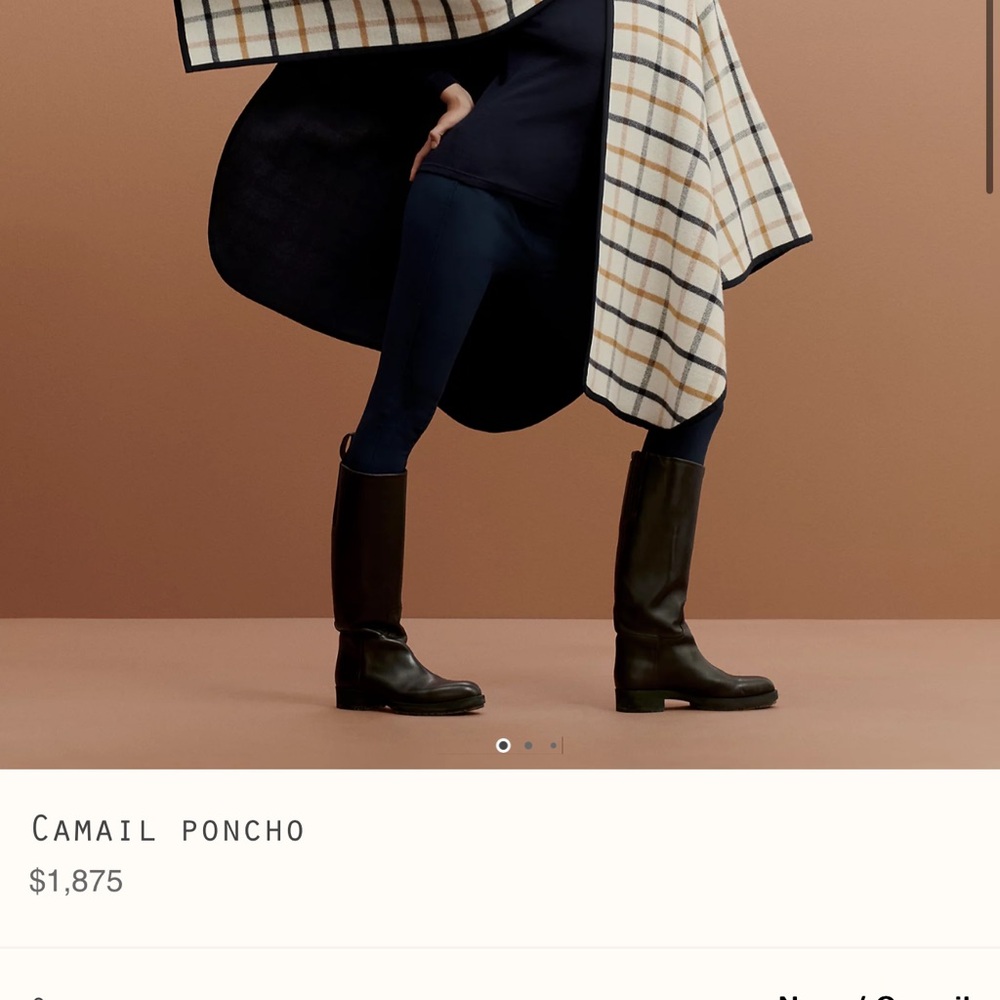 Camail Plaid Poncho